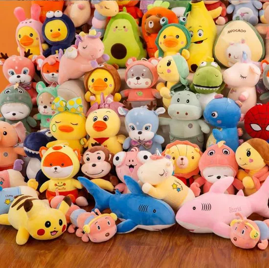 Prix d'usine de gros 7 8 10 pouces PP coton Logo personnalisé jouet en peluche acceptable