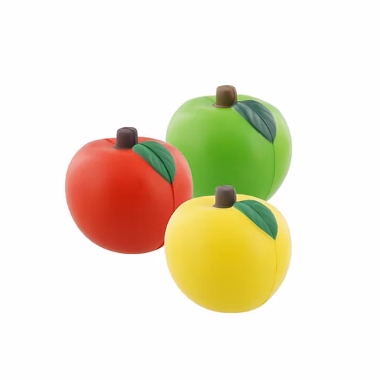 Vente en gros en vrac Logo personnalisé gratuit Emoji Anti-Stress Balle Apple en forme de coeur PU mousse Football Squeeze Fidget jouet Squishy Fruit raisin Reliever balle anti-Stress